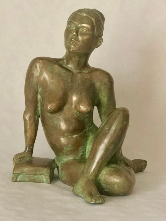 Sculpture titled "Zoé" by Denis Thebaudeau, Original Artwork, Bronze