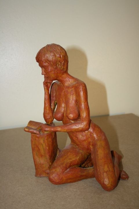 Escultura titulada "La Lectrice" por Denis Thebaudeau, Obra de arte original, Otro