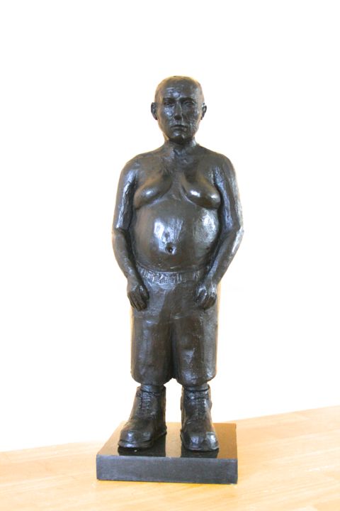 Sculpture titled "BONHOMME" by Denis Thebaudeau, Original Artwork, Terra cotta