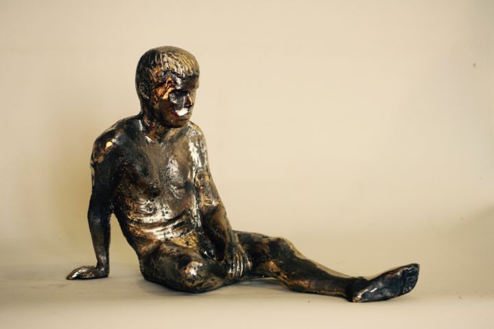 Sculpture titled "Yann" by Denis Thebaudeau, Original Artwork, Metals