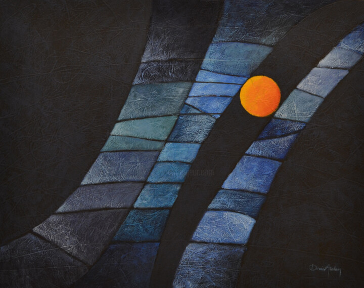 "Turuncu Küre" başlıklı Tablo Deniz Atalay tarafından, Orijinal sanat, Akrilik