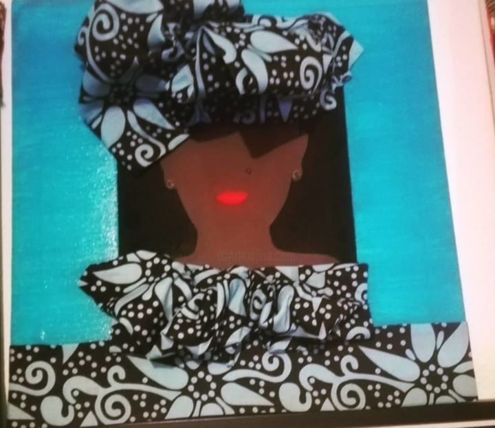 Arte textil titulada "Suzanna" por Zeïart, Obra de arte original, Collages