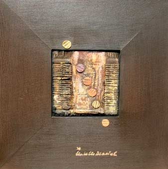 Pintura titulada "Terre brûlée N°35" por Isabelle Denniel, Obra de arte original, Oleo
