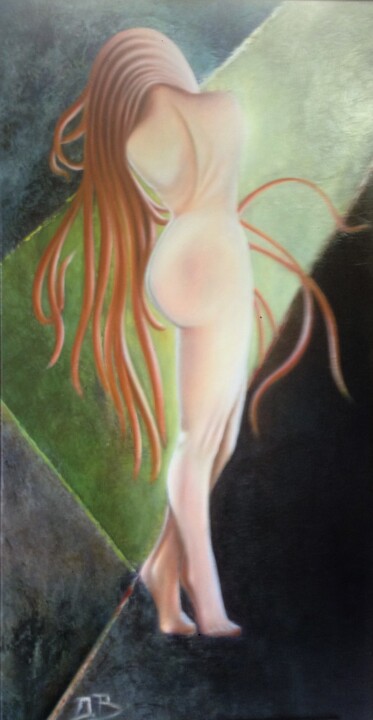 Painting titled "In het licht" by Dennis Van Den Bossche (D.Boss), Original Artwork, Oil