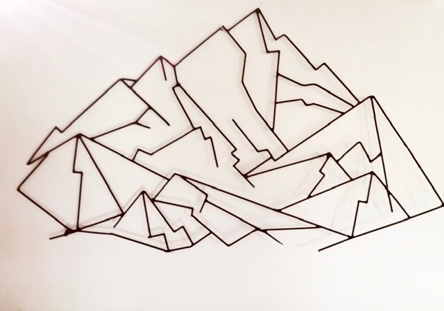 Escultura titulada "Mont blanc" por Dennis Van Den Bossche (D.Boss), Obra de arte original, Metales