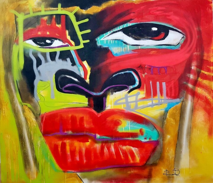 「Carneval mask」というタイトルの絵画 Dennys Santos Diazによって, オリジナルのアートワーク, アクリル