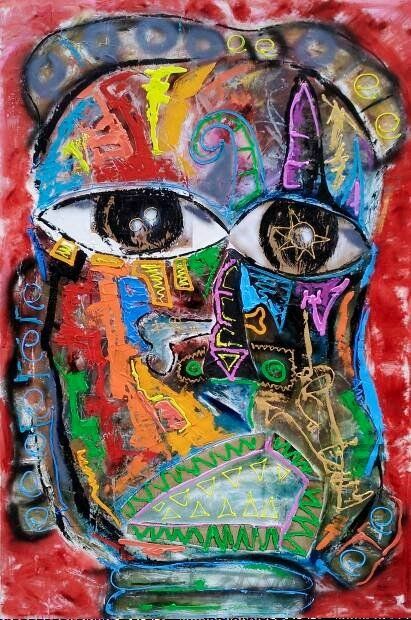 Peinture intitulée "African Serie" par Dennys Santos, Œuvre d'art originale, Acrylique