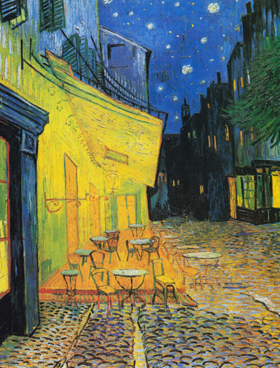 Malerei mit dem Titel "The Cafe | Van Gogh…" von Dent-De-Lion Du Midi, Original-Kunstwerk, Digitale Malerei
