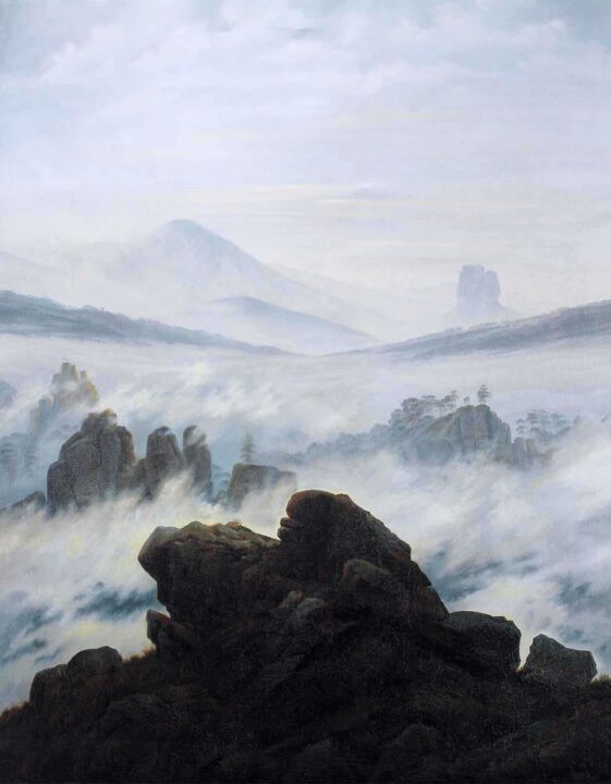 绘画 标题为“The Sea of Fog | Fr…” 由Dent-De-Lion Du Midi, 原创艺术品, 数字油画