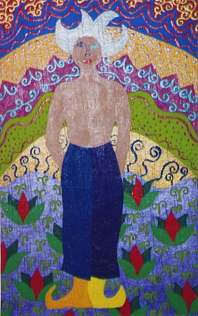 Peinture intitulée "fil de vie détails 4" par Aude Depalle, Œuvre d'art originale,