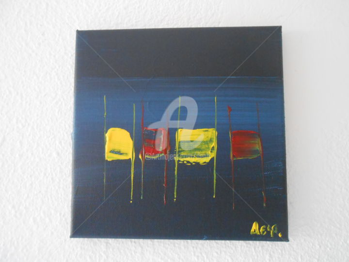 Peinture intitulée "tableau abstrait ma…" par Deph, Œuvre d'art originale, Acrylique