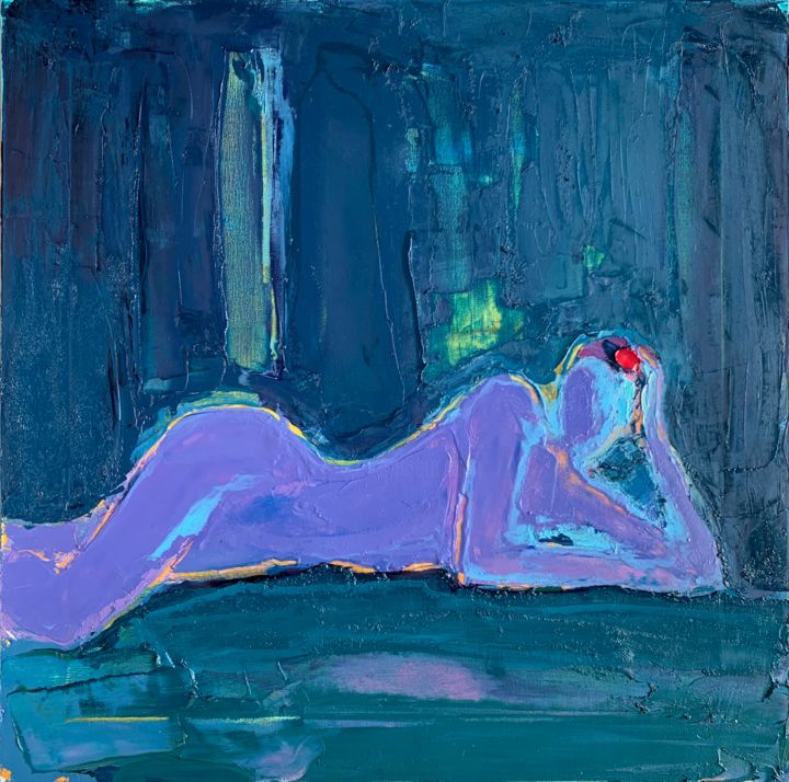 Peinture intitulée "Figure. Naked. 2021" par Irena Depko Irina Depko, Œuvre d'art originale, Huile Monté sur Châssis