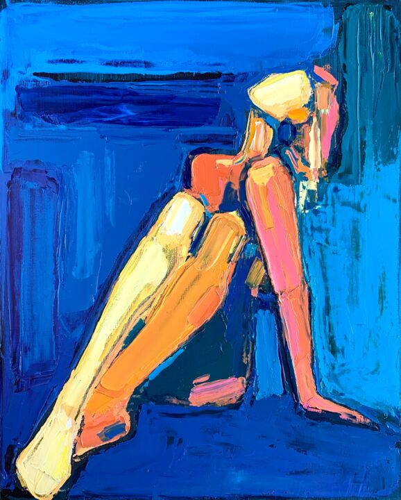 Картина под названием "Serie “Figures”" - Irena Depko Irina Depko, Подлинное произведение искусства, Масло Установлен на Дер…