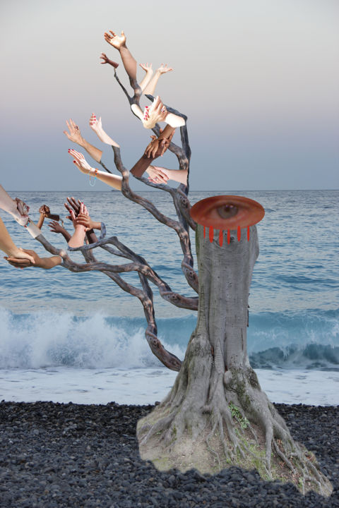 Arts numériques intitulée "L'Autre" par Sophie Déprez, Œuvre d'art originale, Photo montage Monté sur Autre panneau rigide