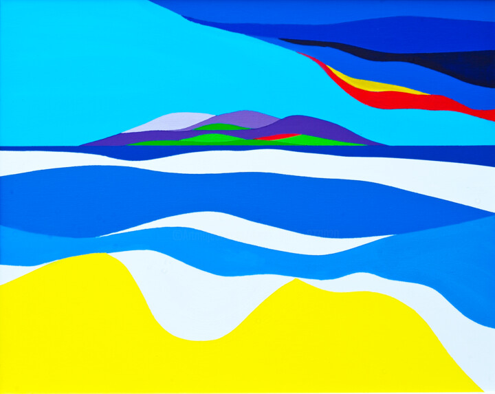 Arte digital titulada "Great Blasket Island" por Derek Harris, Obra de arte original, Impresión digital