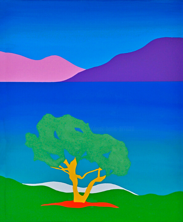Digitale Kunst getiteld "Single Tree in the…" door Derek Harris, Origineel Kunstwerk, Digitale afdruk