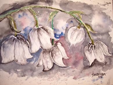 Pintura intitulada "Lily of the Valley" por Derek Mccrea, Obras de arte originais, Óleo