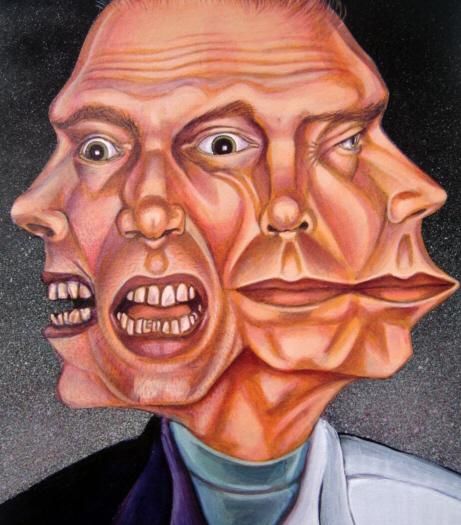 Peinture intitulée "Jekyll & Hyde" par Derek Hobbs, Œuvre d'art originale