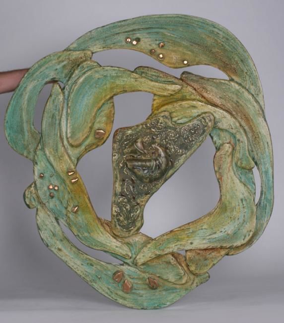 Sculpture titled "Amuleto" by Yevgen Derevynko, Original Art,