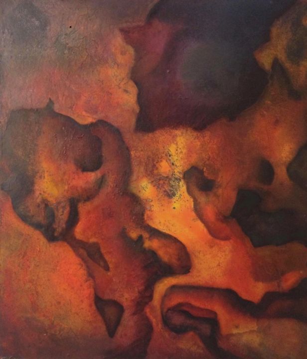 Картина под названием "Uncharted" - Derick Hegarty, Подлинное произведение искусства, Масло