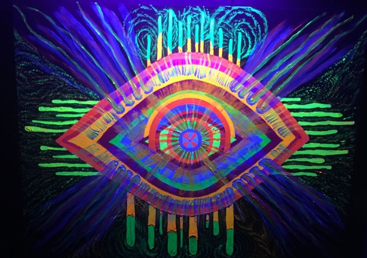 Картина под названием "Invictius Amulet 5…" - Derugo Art, Подлинное произведение искусства, Акрил