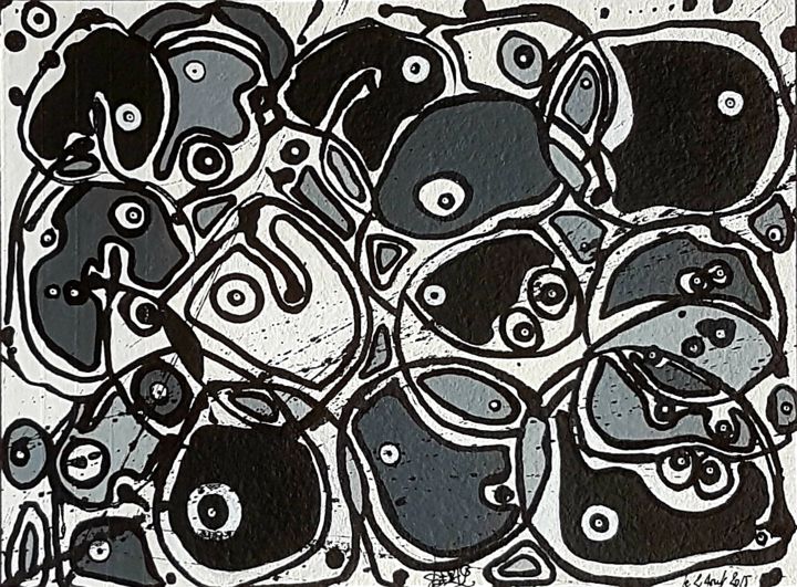 Schilderij getiteld "Ratatouille.....Et…" door Desag, Origineel Kunstwerk, Acryl
