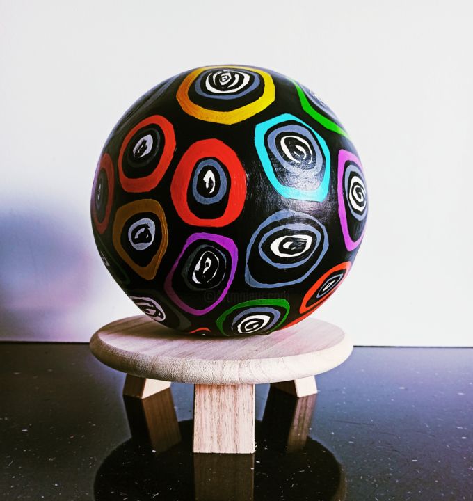 Sculpture intitulée "Sphera 24" par Desag, Œuvre d'art originale, Acrylique