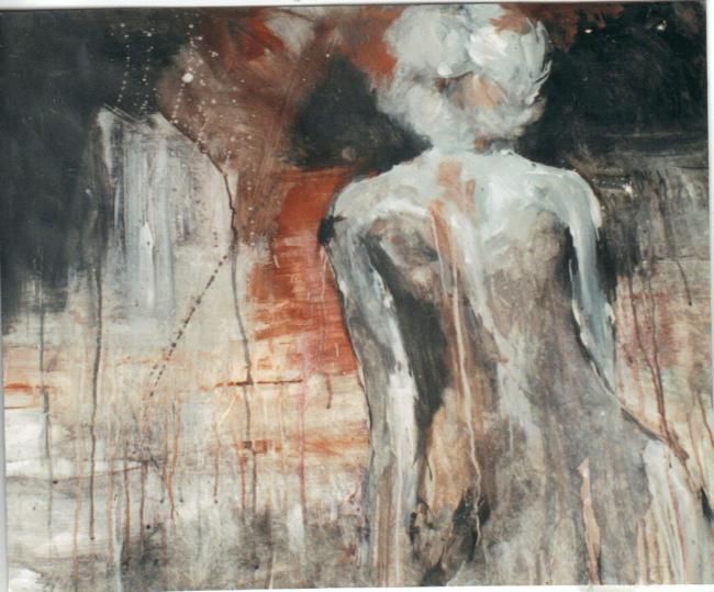Painting titled "O Ciel Ouvert" by Roseline Deschamps, Original Artwork