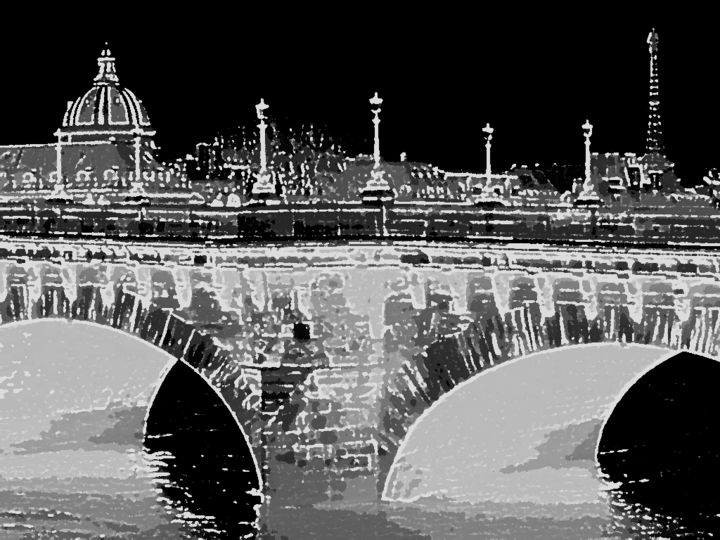 Artes digitais intitulada "Paris, le Pont-Neuf…" por René Desenne, Obras de arte originais, Outro