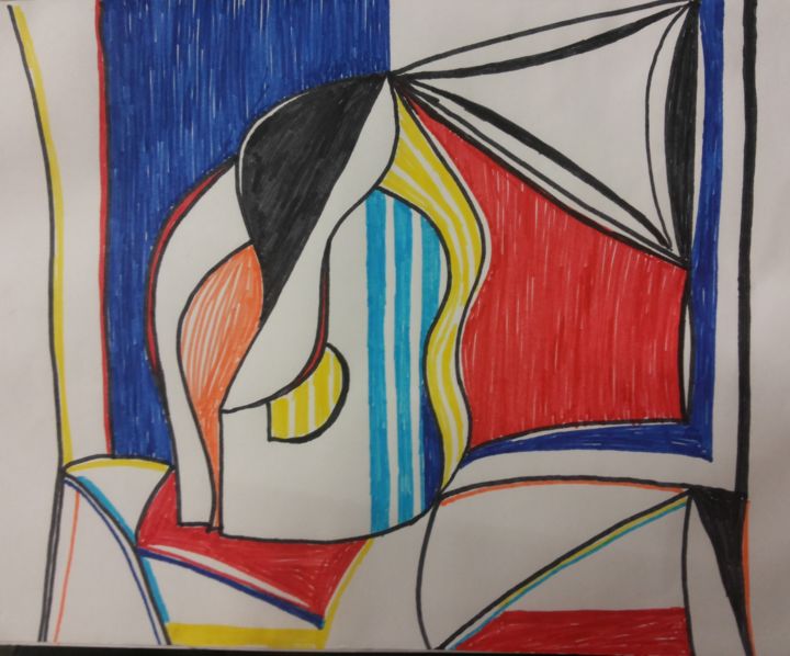 Drawing titled "bullfight" by Natalie Law Y.K.Y, Original Artwork, Marker