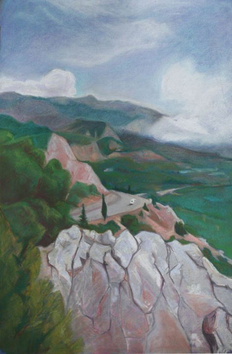 Картина под названием "Simeiz, Crimea. Vie…" - Анна Просвирина, Подлинное произведение искусства, Пастель