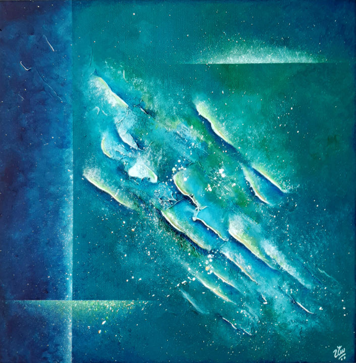 Peinture intitulée "Océan" par Les Pinceaux D'Alice, Œuvre d'art originale, Acrylique