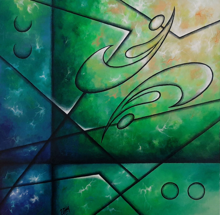 Peinture intitulée "Zemy 2" par Les Pinceaux D'Alice, Œuvre d'art originale, Acrylique