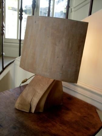 Sculpture titled "Lampe à poser" by Design Wood, Original Artwork