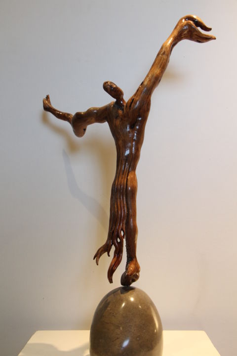 Escultura intitulada "Mains tendues aux C…" por Stéphane Desmaris, Obras de arte originais, Vidro