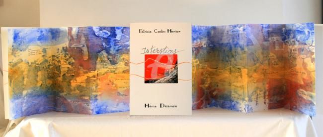 Peinture intitulée "Interstices, livre…" par Copyright Maria Desmée, Droits Protégés , Œuvre d'art originale