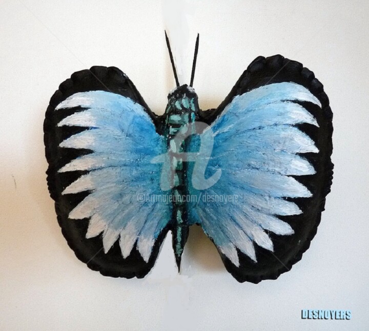 Peinture intitulée "Le Papillon" par Desnoyers, Œuvre d'art originale, Acrylique