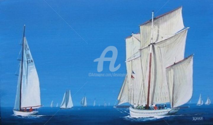 Pintura titulada "La Granvillaise en…" por Desnoyers, Obra de arte original, Acrílico