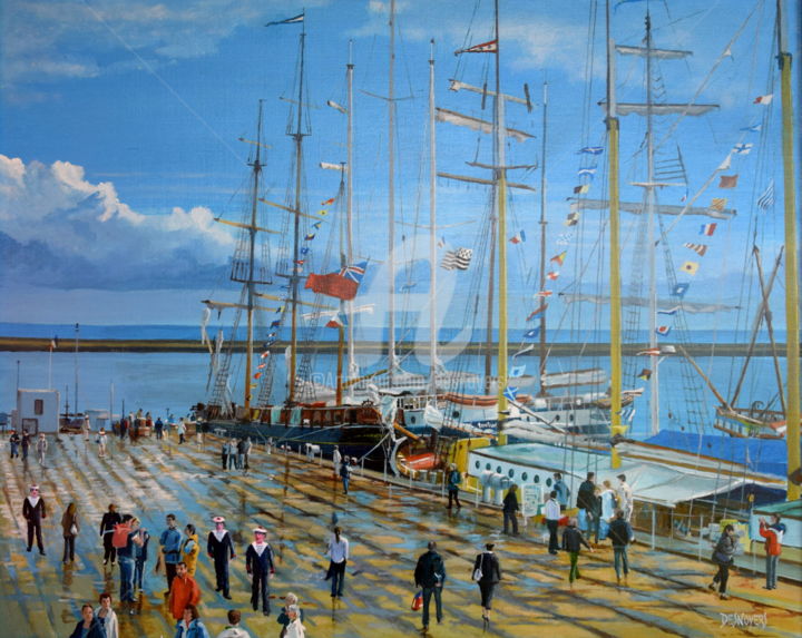 Painting titled "Brest 2008 Sans cad…" by Desnoyers, Original Artwork, Acrylic