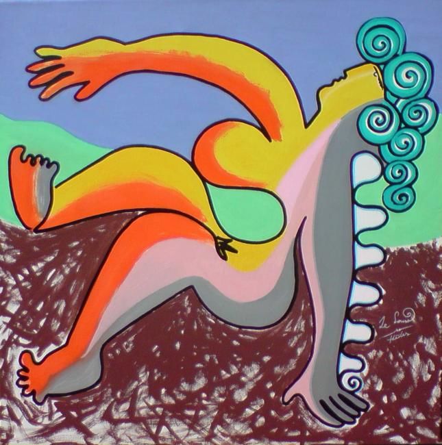 Peinture intitulée "Breakdance" par De Sousa / Desousart, Œuvre d'art originale,