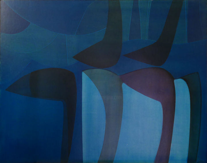 Картина под названием "67-17-97-les ombres…" - Guy Dessauges, Подлинное произведение искусства
