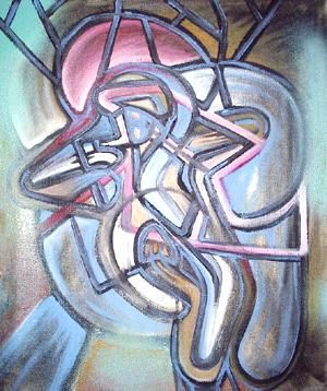 Peinture intitulée "fer de lance" par Deug, Œuvre d'art originale,