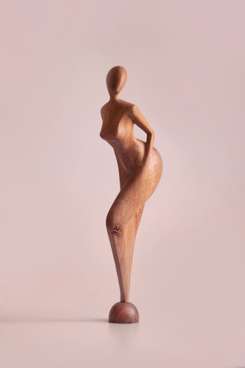 "Female figure (oak)" başlıklı Heykel Kopych Davyd tarafından, Orijinal sanat, Ahşap