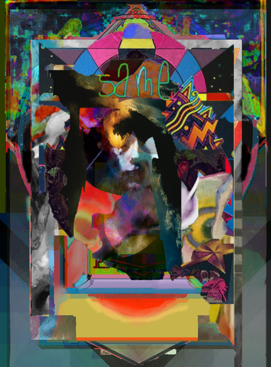 Digital Arts titled "The Psychology Myth" by Devorah Rosen, Original Artwork, Digital Painting
