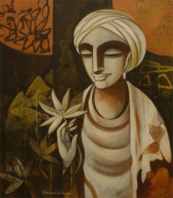 Painting titled "Spiritual Harmony" by Dewashish Das, Original Artwork