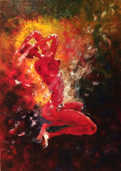 Painting titled "Искушённая" by Dganna, Original Art, Oil