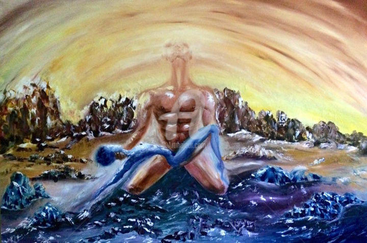 Malerei mit dem Titel "Salvation" von Dganna, Original-Kunstwerk, Öl