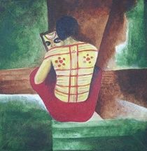 Painting titled "theyyam 46" by Dhanaraj Keezhara, Original Artwork