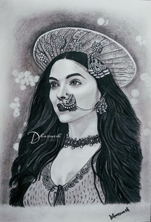 "Deepika Padukone sk…" başlıklı Resim Dharmesh Panchal tarafından, Orijinal sanat, Kalem