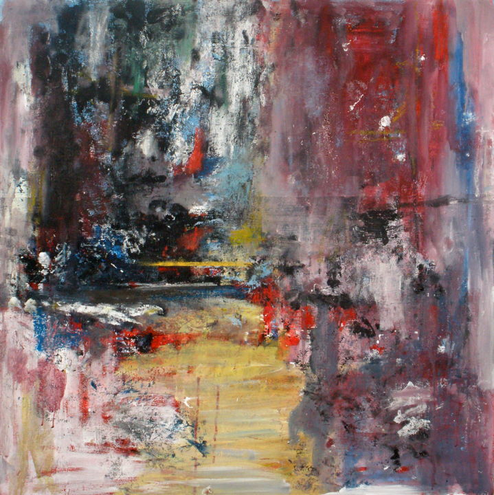 Painting titled "Train Travel" by Pavlopoulos Dimitris, Original Art, Acrylic